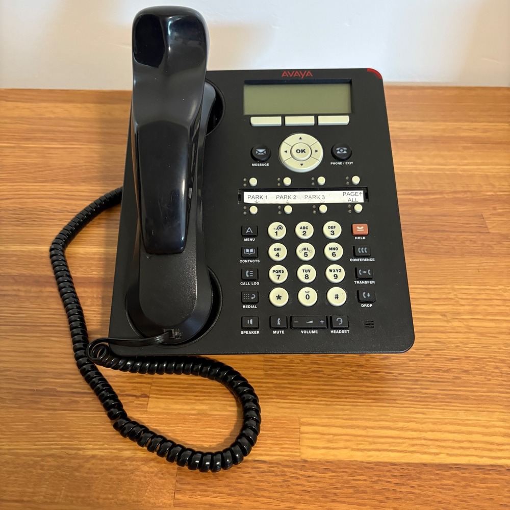 Avaya 1408 Digital Business Desk Phone Black with Handset and Stand Pre-Owned‎